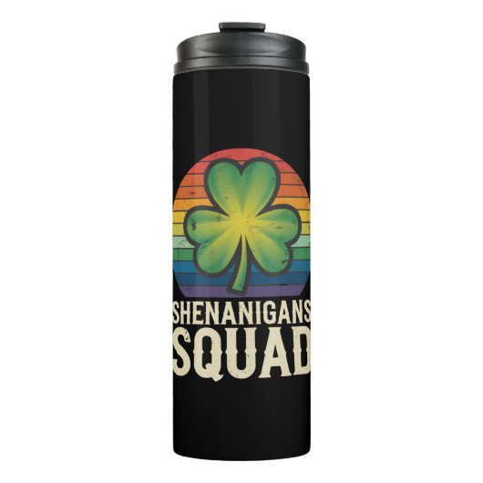 Shenanigans Squad bijpassende St Patricks Day-groe Thermosbeker (Voorkant)