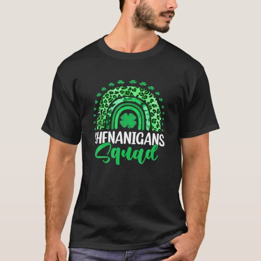 Shenanigans Squad Funny St Patricks Day Costume Ra T-shirt (Voorkant)