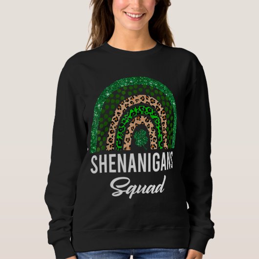 Shenanigans Squad Funny St Patricks Day Costume Ra Trui (Voorkant)