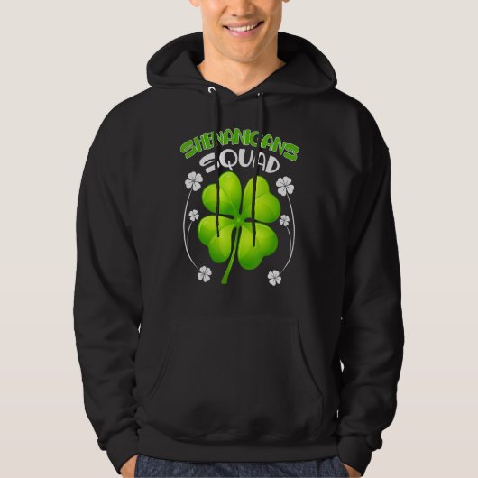 Shenanigans Squad Funny St Patricks Day Group Drin Hoodie (Voorkant)