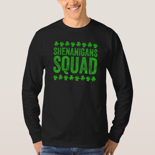 Shenanigans Squad Funny St Patrick's Day Irish T-shirt (Voorkant)