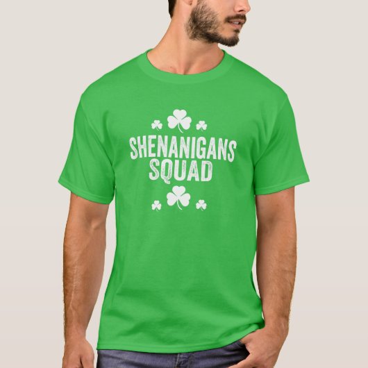 Shenanigans Squad Funny St. Patrick's Day Matching T-shirt (Voorkant)