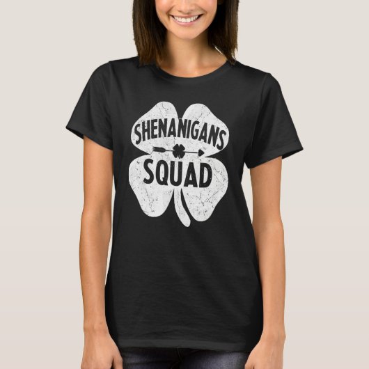 Shenanigans Squad Funny St. Patrick's Day Matching T-shirt (Voorkant)