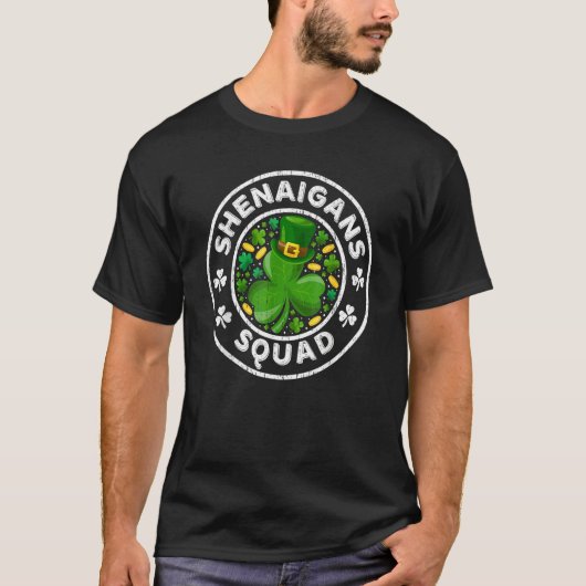 Shenanigans Squad Funny St Patrick's Day Matching  T-shirt (Voorkant)