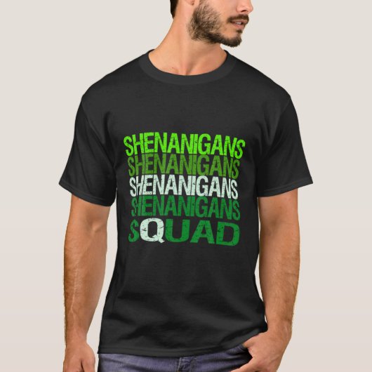 Shenanigans Squad Funny St. Patrick's Day Matching T-shirt (Voorkant)