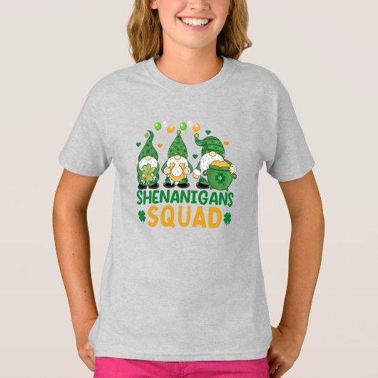 Shenanigans Squad Funny St Patrick's Day T-shirt (Voorkant)
