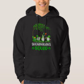 Shenanigans Squad Gnome Shamrock St Patricks Day Hoodie (Voorkant)