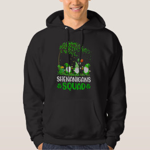 Shenanigans Squad Gnome Shamrock St Patricks Day Hoodie
