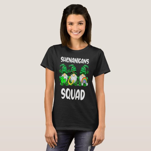 Shenanigans Squad Gnomes St Patrick's Day Men Wome T-shirt (Voorkant volledig)