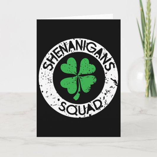 Shenanigans Squad Grappige St. Patrick's Dag Match Kaart (Voorkant)