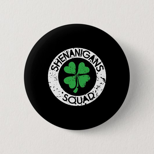 Shenanigans Squad Grappige St. Patrick's Dag Match Ronde Button 5,7 Cm (Voorkant)
