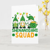 Shenanigans Squad Grappige St. Patrick's Dag T-shi Kaart (Gele Bloem)