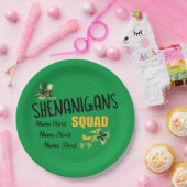 Shenanigans Squad, Groene St. Patrick's Day Feest Papieren Bordje (Feest)