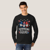 Shenanigans Squad Happy 4th Of July  Gnome Patriot T-shirt (Voorkant volledig)