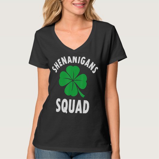 Shenanigans Squad Irish Funny Happy Saint Patrick T-shirt (Voorkant)