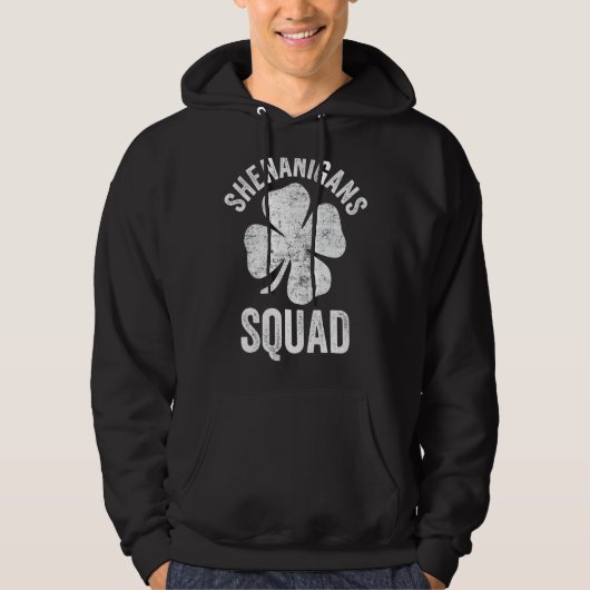 Shenanigans Squad Irish Funny Happy St Patrick's Hoodie (Voorkant)