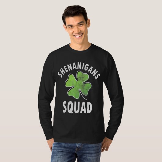 Shenanigans Squad Irish Funny Saint Patricks Day T-shirt (Voorkant volledig)