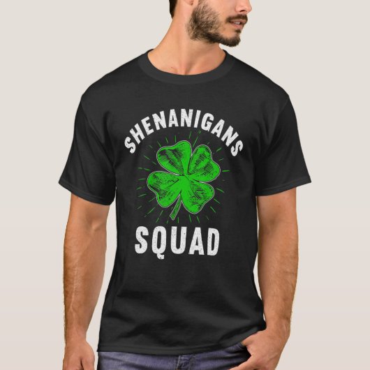 Shenanigans Squad Irish Funny Saint Patricks Day T-shirt (Voorkant)