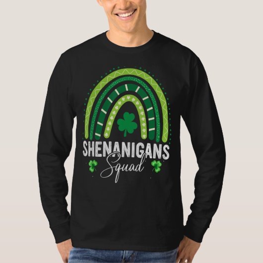Shenanigans Squad Irish Funny St Patrick S Day T-shirt (Voorkant)