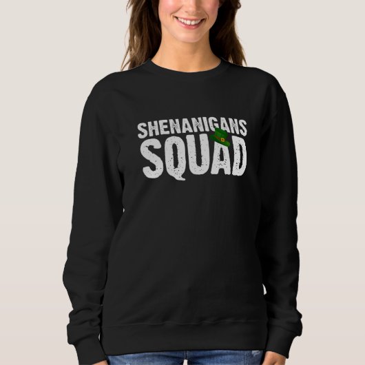 Shenanigans Squad Irish Funny St Patricks Day Gree Trui (Voorkant)
