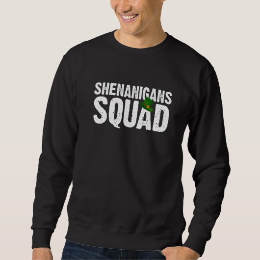 Shenanigans Squad Irish Funny St Patricks Day Gree Trui (Voorkant)