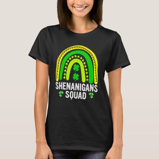 Shenanigans Squad Irish Funny St Patricks Day T-shirt (Voorkant)
