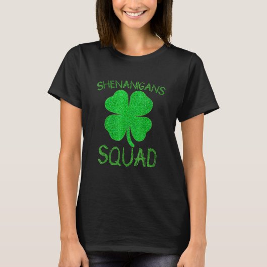 Shenanigans Squad Irish Funnyaint Patricks Day T-shirt (Voorkant)