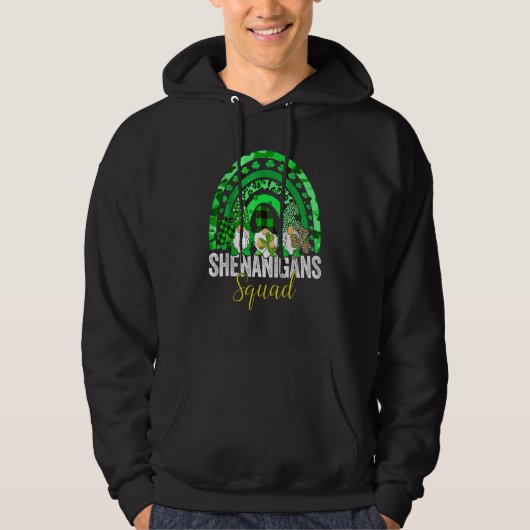 Shenanigans Squad Irish Gnomes Rainbow St Patrick" Hoodie (Voorkant)