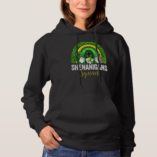 Shenanigans Squad Irish Gnomes Rainbow St Patrick" Hoodie (Voorkant)