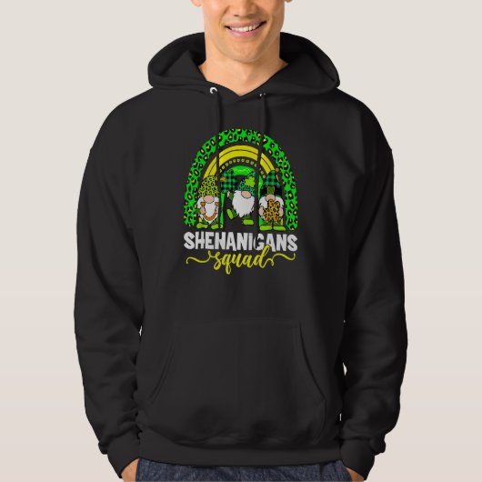 Shenanigans Squad Irish Gnomes Rainbow St Patrick" Hoodie (Voorkant)