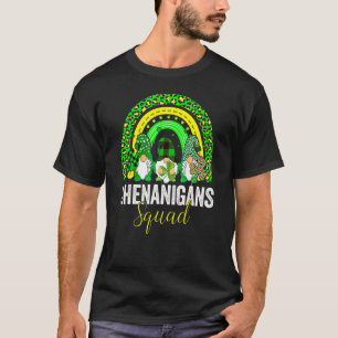 Shenanigans Squad Irish Gnomes Rainbow St Patrick" T-shirt