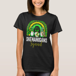 Shenanigans Squad Irish Gnomes Rainbow St Patrick" T-shirt