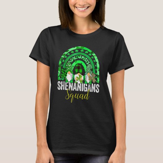 Shenanigans Squad Irish Gnomes Rainbow St Patrick" T-shirt (Voorkant)