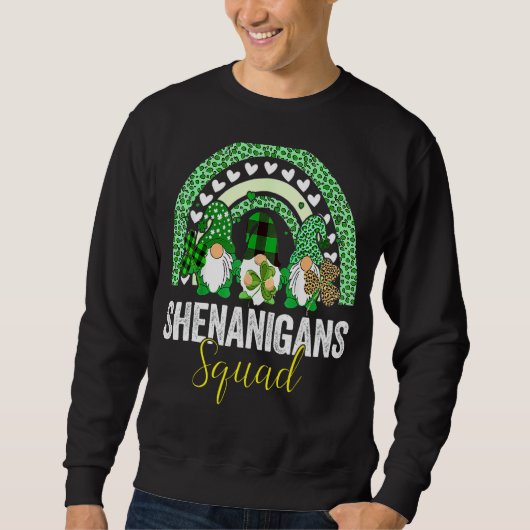 Shenanigans Squad Irish Gnomes Rainbow St Patrick" Trui (Voorkant)