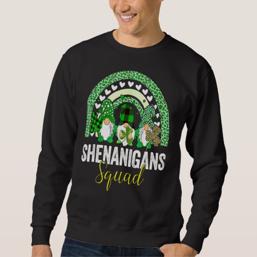 Shenanigans Squad Irish Gnomes Rainbow St Patrick Trui (Voorkant)