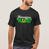 Shenanigans Squad Irish Retro Shamrock St Patrick' T-shirt (Voorkant)