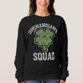 Shenanigans Squad Irish Shamrock Funny St Patrick Trui (Voorkant)