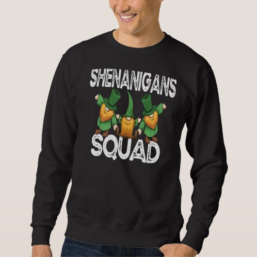 Shenanigans Squad Irish St Patricks Day Gnomes Sha Trui (Voorkant)