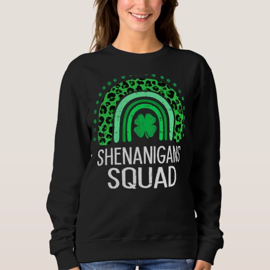 Shenanigans Squad Irish St Saint Patrick's Day Fu Trui (Voorkant)