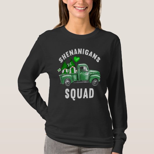 Shenanigans Squad Irish T-shirt Funny Gnomes Saint (Voorkant)