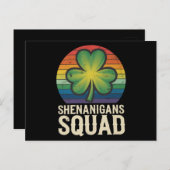 Shenanigans Squad Matching St Patricks Day Group Briefkaart (Voorkant / Achterkant)