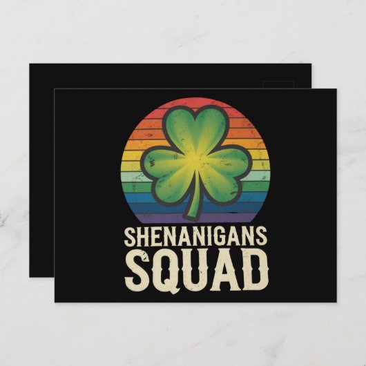 Shenanigans Squad Matching St Patricks Day Group Briefkaart (Voorkant / Achterkant)
