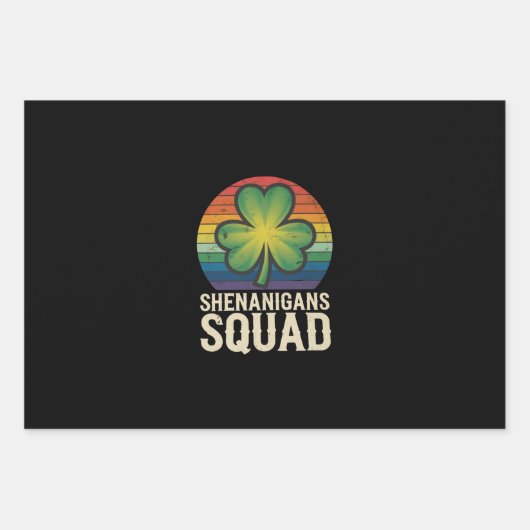Shenanigans Squad Matching St Patricks Day Group Inpakpapier Vel (Voorkant)