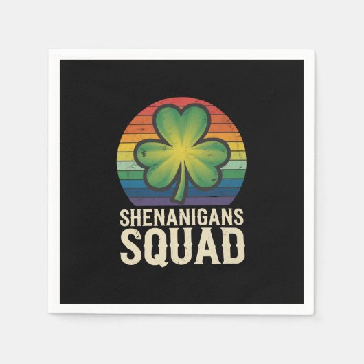 Shenanigans Squad Matching St Patricks Day Group Servet (Voorkant)