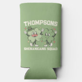Shenanigans Squad Retro Custom St. Patrick's Day Seltzer Blikjeskoeler (Achterkant)