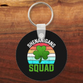 Shenanigans Squad Shamrocks Grappige St Patricks D Sleutelhanger (Voorkant)