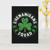 Shenanigans Squad Shamrocks Iers Grappig St Patric Kaart (Gele Bloem)