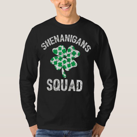 Shenanigans Squad Shirt St Patrick's Day Mannen Vr (Voorkant)