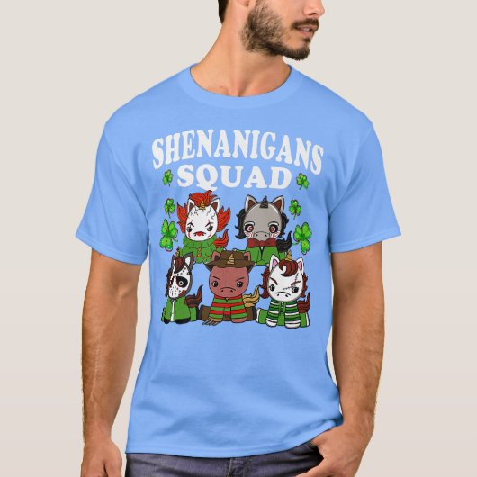 Shenanigans Squad St Patricks Day Chibi Horror T-shirt (Voorkant)