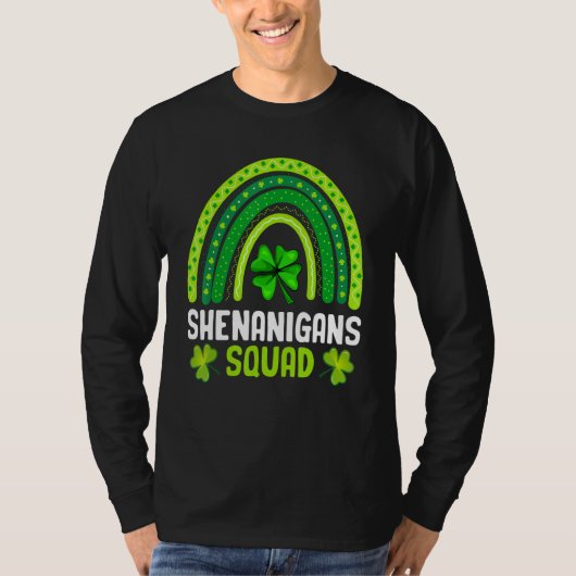 Shenanigans Squad St Patrick's Day Gifts Rainbow S T-shirt (Voorkant)